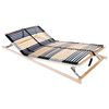 vidaXL Base a doghe Marrone 100 x 190 cm Legno massello di faggio