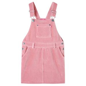 vidaXL Abito Scamiciato da Bambina Velluto a Coste Rosa Chiaro 92