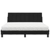 vidaXL Letto con Materasso Hanko Nero 160x200 cm in Tessuto