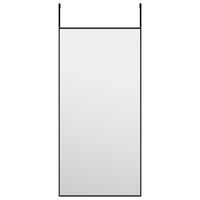 vidaXL Specchio da Porta Nero 30x60 cm Vetro e Alluminio