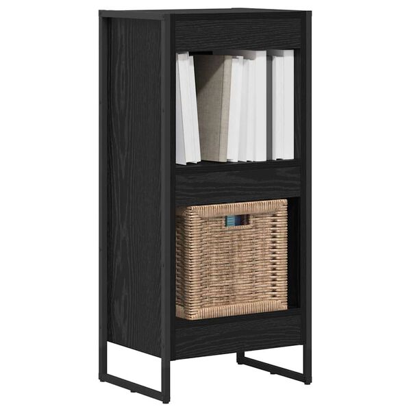 vidaXL Armadio per Libri Rovere Nero 80 x 30 x 155 cm