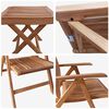vidaXL Set da Pranzo per Giardino 4 pcs Marrone Legno di teak solido