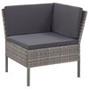 vidaXL Set Divani da Giardino 6 pz con Cuscini in Polyrattan Grigio