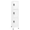 vidaXL Armadietto con Serratura Bianco 38x45x180 cm in Acciaio
