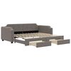 vidaXL Divano Letto Estraibile con Cassetti Tortora 100x200 cm Tessuto