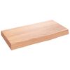 vidaXL Ripiano Muro Marrone Chiaro 40x20x4 cm Massello Rovere Trattato