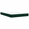 vidaXL Giroletto a Molle con Materasso Verde Scuro 140x190 cm Velluto