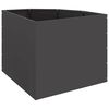 vidaXL Vaso d'angolo Nero 60 x 60 x 50 cm Acciaio