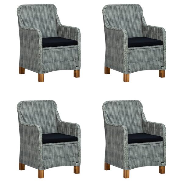 vidaXL Set Mobili da Pranzo per Giardino 5 pz Grigio Chiaro