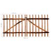 vidaXL Cancello Doppio Recinzione Legno Nocciolo Impregnato 300x150 cm