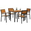 vidaXL Set da Pranzo per Giardino 5 pcs Nero e marrone