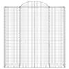vidaXL Cesti Gabbioni ad Arco 8 pz 200x50x200/220 cm Ferro Zincato