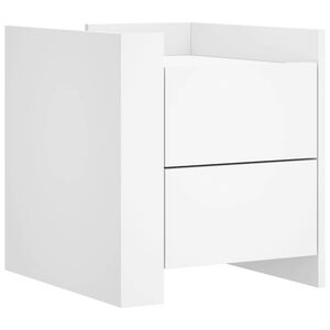 vidaXL Comodino Bianco 45x50x50 cm in Truciolato