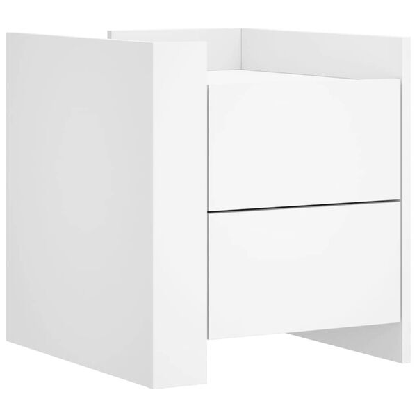 vidaXL Comodino Bianco 45x50x50 cm in Truciolato