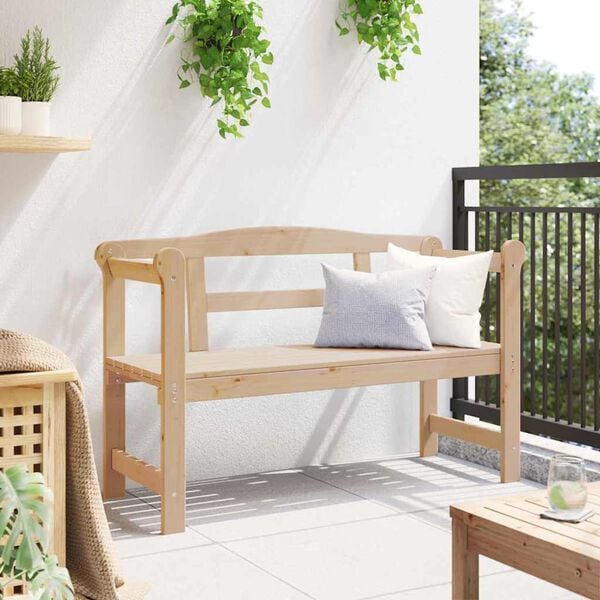 vidaXL Panchina da esterno con archiviazione Naturale 119 x 44 x 76 cm