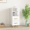 vidaXL Credenza 34,5x34x90 cm in Legno Multistrato Bianco Lucido