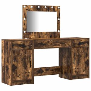 vidaXL Tavolo da Trucco 3 pz Marrone 78,5 x 41 x 135 cm