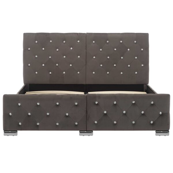 vidaXL Giroletto Grigio in Velluto 140x200 cm