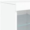 vidaXL Credenza con Luci LED Bianca 162x37x67 cm