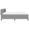 vidaXL Letto a molle con materasso Grigio chiaro 200 x 180 cm Tessuto