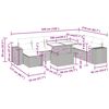 vidaXL Set Divani da Giardino 9pz con Cuscini Marrone in Polyrattan