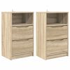 vidaXL Comodini 2 pz Rovere Sonoma 40 x 30 x 467 cm