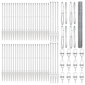 vidaXL Palo della recinzione Argento