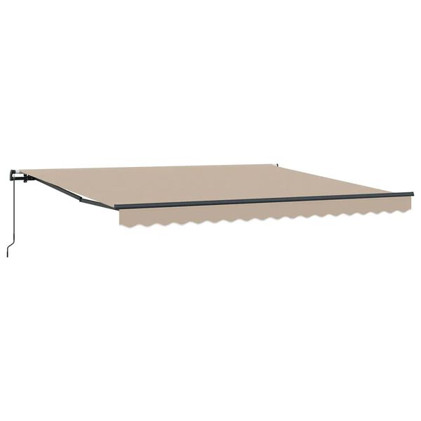vidaXL Tenda Retrattile Beige 400 &times; 300 cm Poliestere e Acciaio