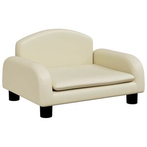 vidaXL Lettino per Cani Crema 50x40x30 cm in Similpelle