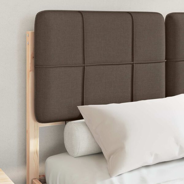 vidaXL Letto con Testiera Rivestita Talpa 120 x 200 cm Pino massello