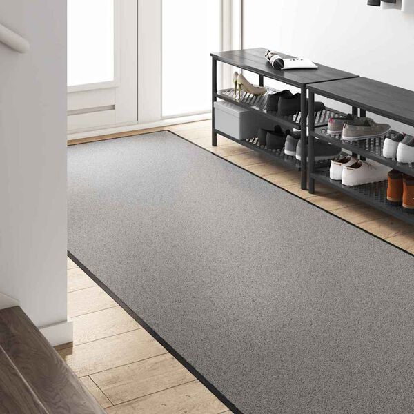 vidaXL Tappetino Grigio e Nero 120 x 350 cm Polipropilene e vinile