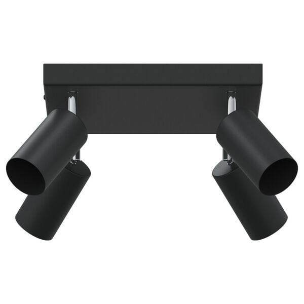 vidaXL Faretto da soffitto Nero 26 x 26 x 16.5 cm Acciaio