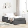 vidaXL Letto con contenitore e materasso Grigio scuro 90 x 200 cm