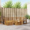 vidaXL Set divani Naturale Legno di Acacia Massello