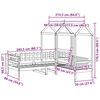 vidaXL Set Dormeuse e Panca con Tetto Bianco 80x200cm Massello Pino