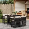 vidaXL Set da Pranzo da Giardino 5 pz con Cuscini in Polyrattan Grigio