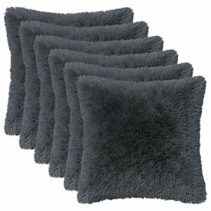 vidaXL Cuscino con cuscino HEERLEN 2 pz Antracite Fleece PV