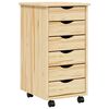 vidaXL Armadietto Rotolante con Cassetti MOSS 34 x 39 x 65,5 cm