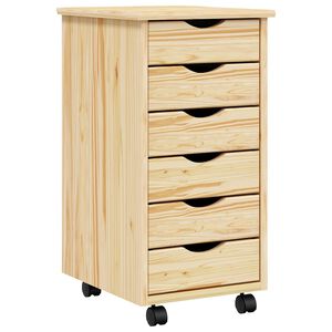 vidaXL Armadietto Rotolante con Cassetti MOSS 34 x 39 x 65,5 cm