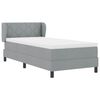 vidaXL Letto a molle con materasso Grigio chiaro 90 x 190 cm Tessuto