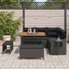 vidaXL Set Divano da Giardino con cuscino 8 pcs Nero polyrattan