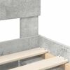 vidaXL Struttura del letto con testiera Grigio Concret&egrave; 135 x 190 cm