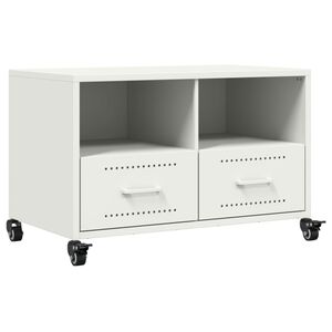 vidaXL Mobile TV Bianco 68x39x43,5 cm in Acciaio