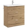 vidaXL Set di mobili per il bagno Rovere Artigianale 81 x 40 x 84,5 cm