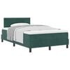 vidaXL Letto a molle con testiera Verde Scuro 120 x 190 cm Velluto