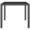 vidaXL Set Pranzo da Giardino 3 pz Polyrattan e Vetro Temperato Nero