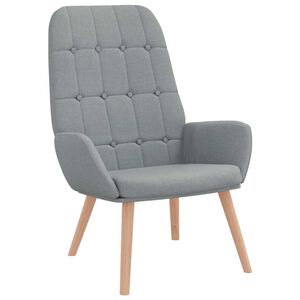 vidaXL Sedia Relax Grigio Chiaro in Tessuto