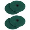 vidaXL Lucidatrice per pavimenti 4 pz &Oslash; 14 cm Verde Scuro Microfibra