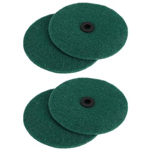 vidaXL Lucidatrice per pavimenti 4 pz &Oslash; 14 cm Verde Scuro Microfibra