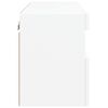 vidaXL Mobile TV a Parete con Luci LED Bianco 60x30x40 cm